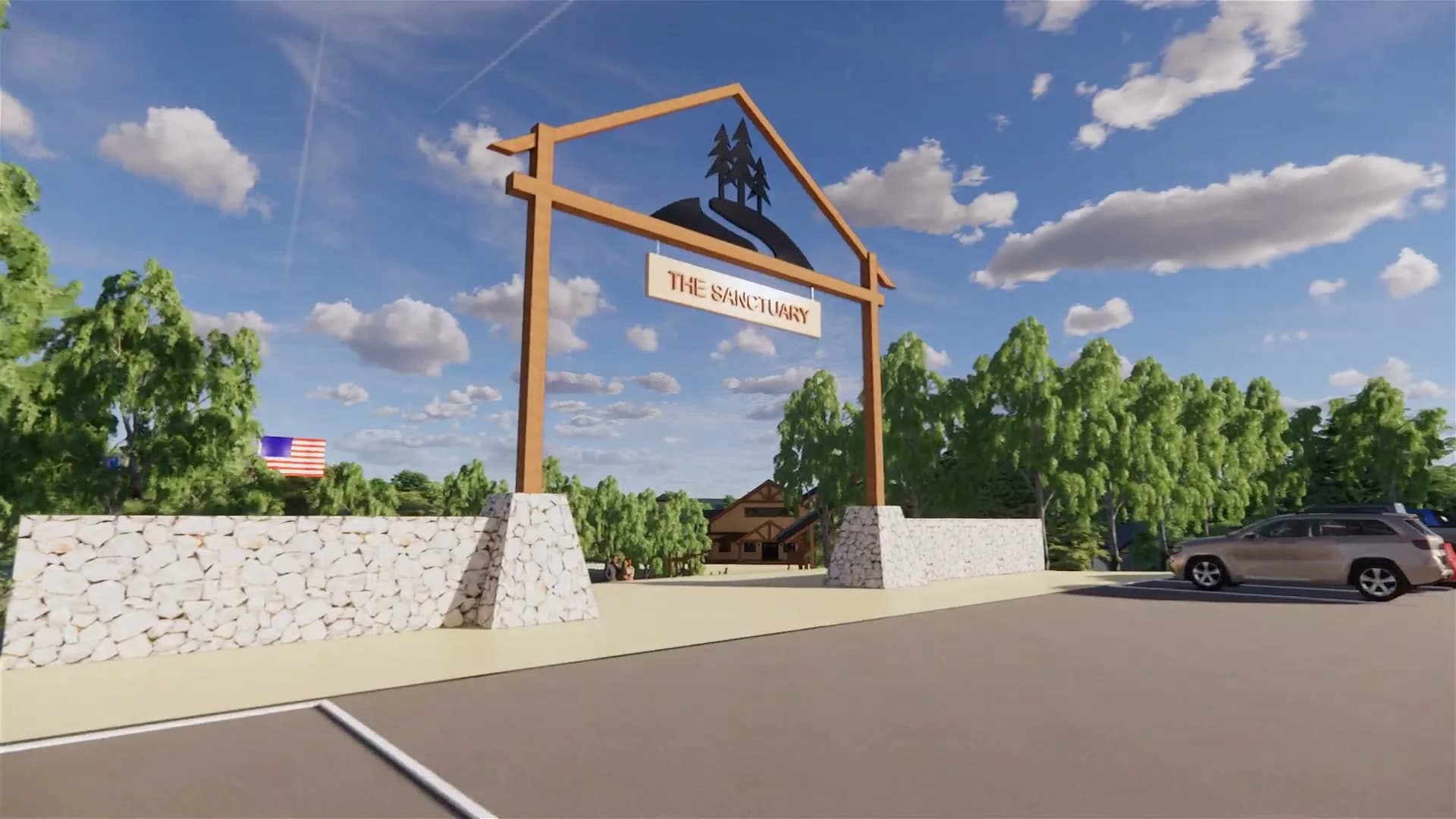 Rendering of the Sanctuary entrance gate