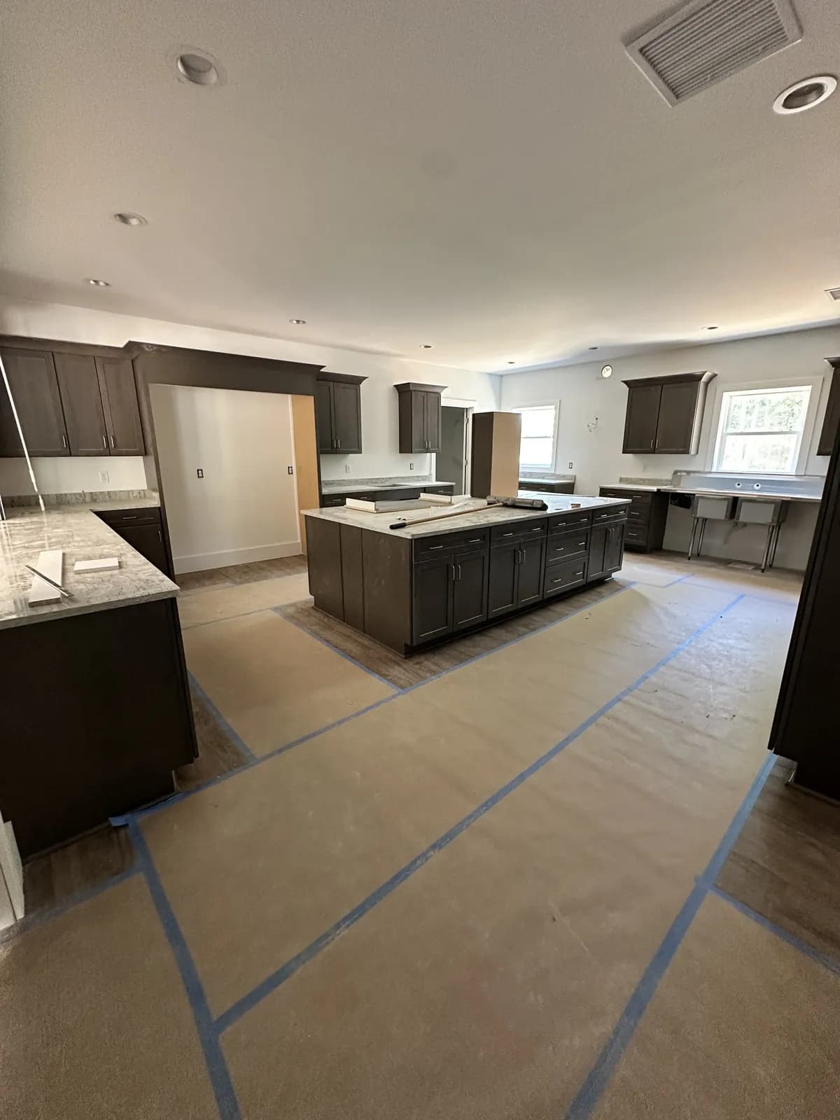 The lodge kitchen taking shape